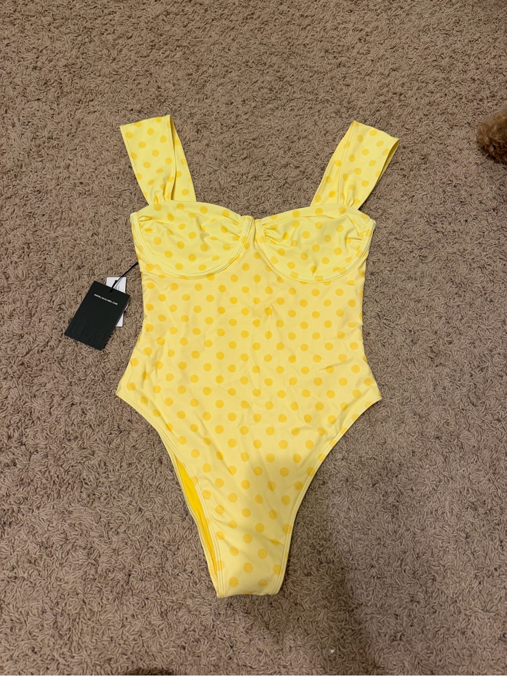 Yellow Polka Dot LA LU Swimsuit